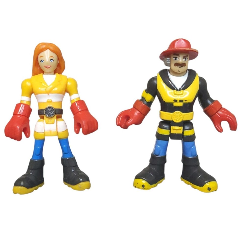 Fisher Price Imaginext Rescue Heroes Fireman Billy Blazes & Firegirl Wendy Water